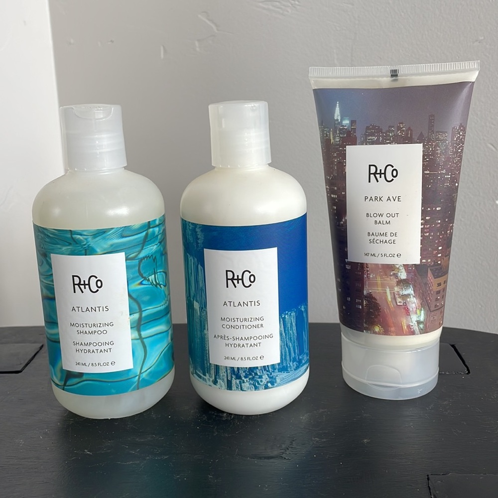 R+Co Atlantis Shampoo & Conditioner Bundle + Park Ave Blowout Balm